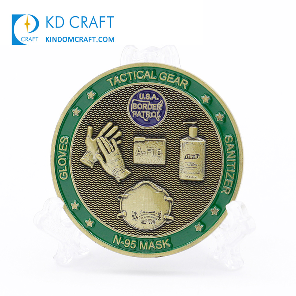 commemorative event soft enamel mask sanitizer custom covid-19 challenge coin