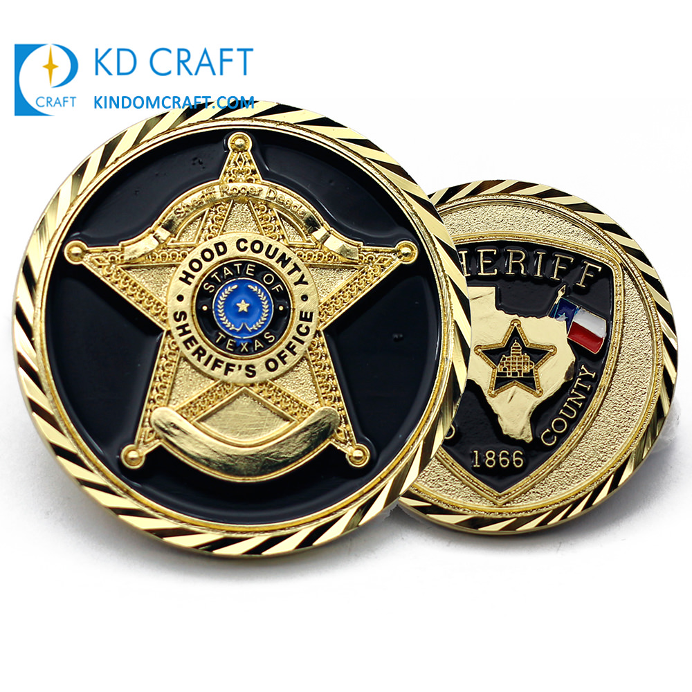 3D soft enamel metal custom guard security challenge coins