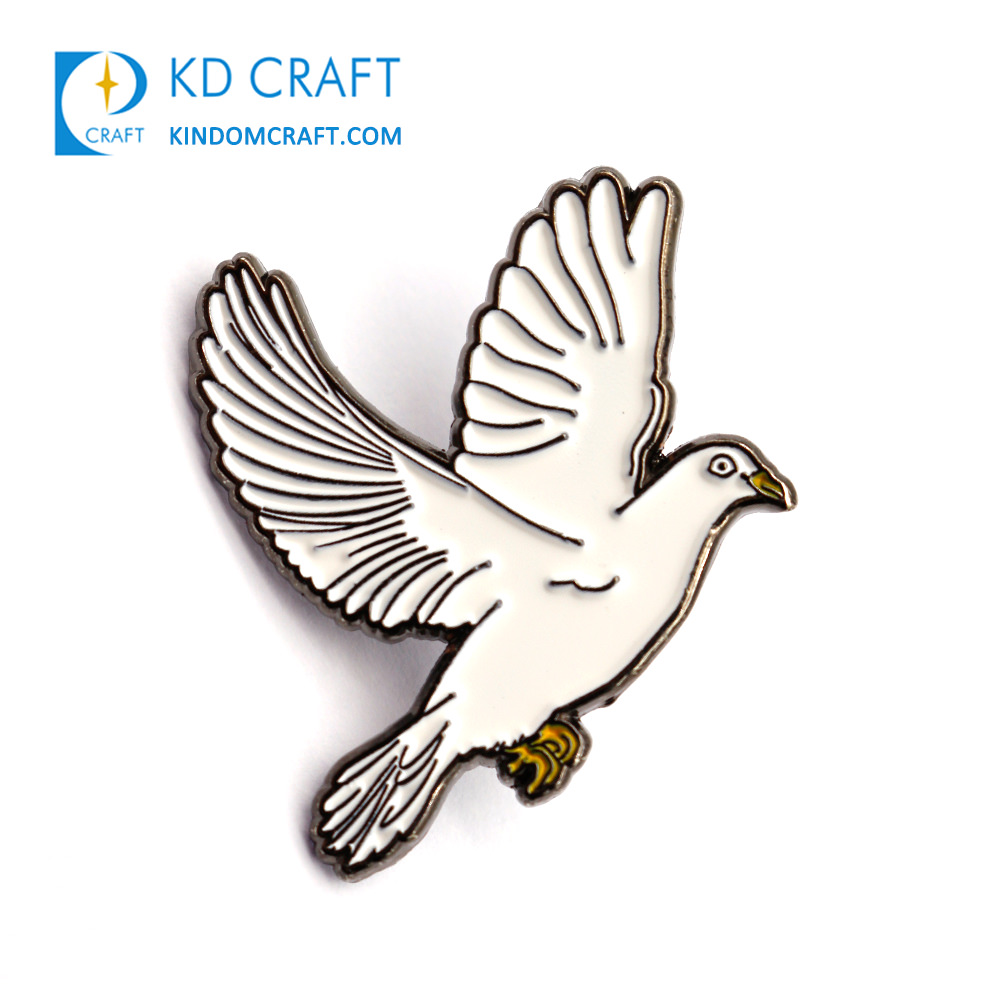 Custom Lapel Pin cartoon anime metal dove bird animal enamel pin