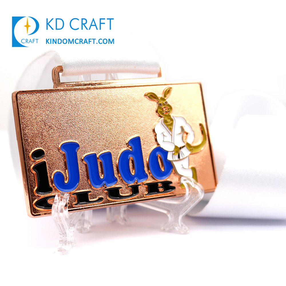 Custom metal medal soft enamel jiu jitsu judo fighting medal