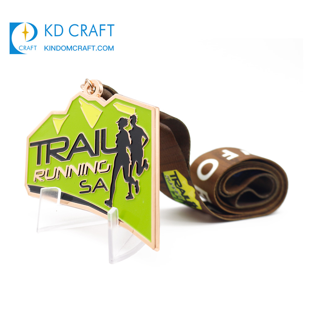 Custom metal medal soft enamel running festival trail running medal