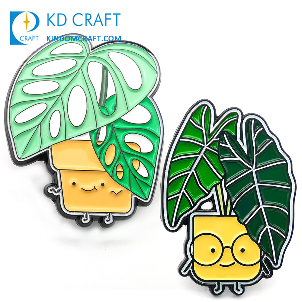 Custom Lapel Pin Badge metal plant flower cute cartoon potting enamel pin