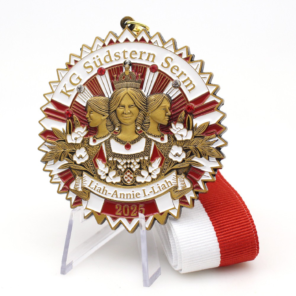 Custom Diamond-Encrusted Medals | Luxury Award Medals with Genuine Crystals